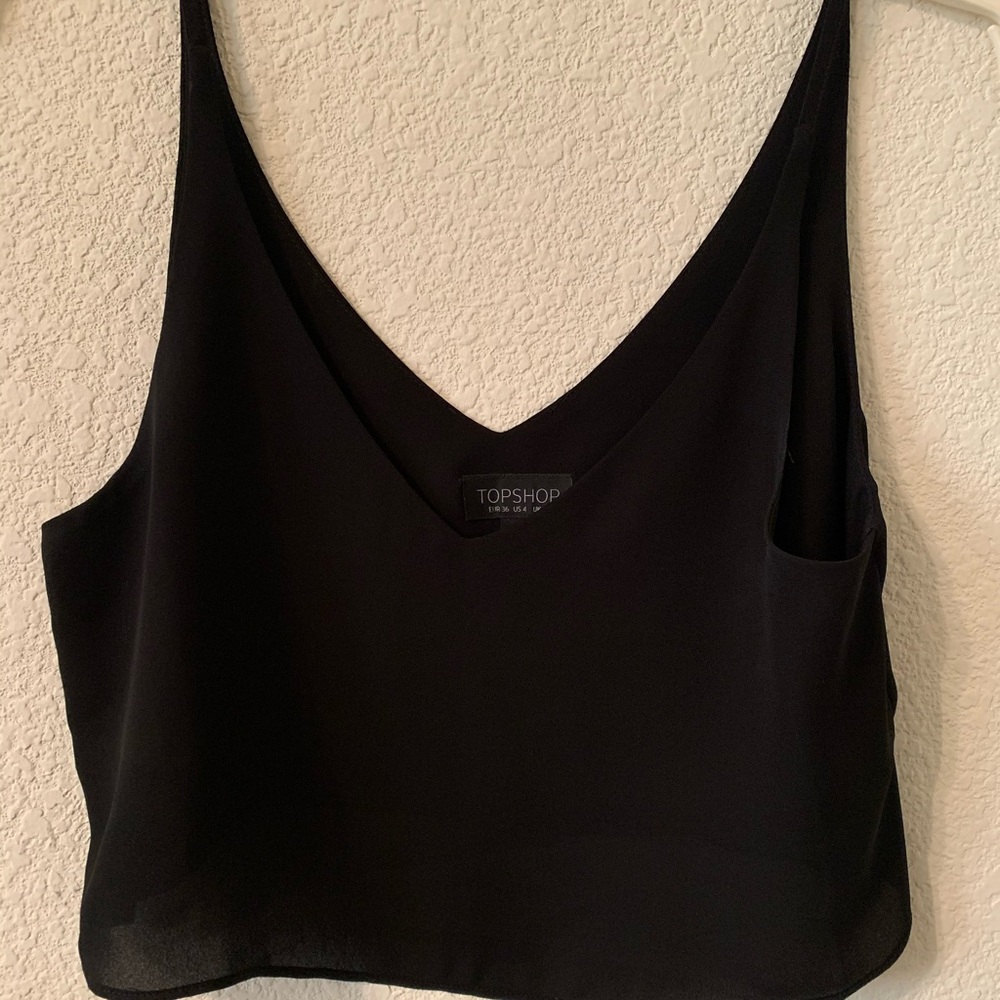 topshop crop top blouse